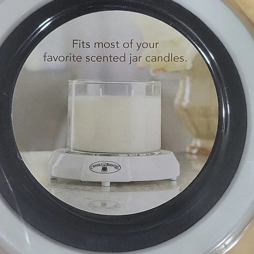 NEW Original Candle Warmer Hot Plate No Flame NIB White & Black 3.75" Flameless - Picture 2 of 4